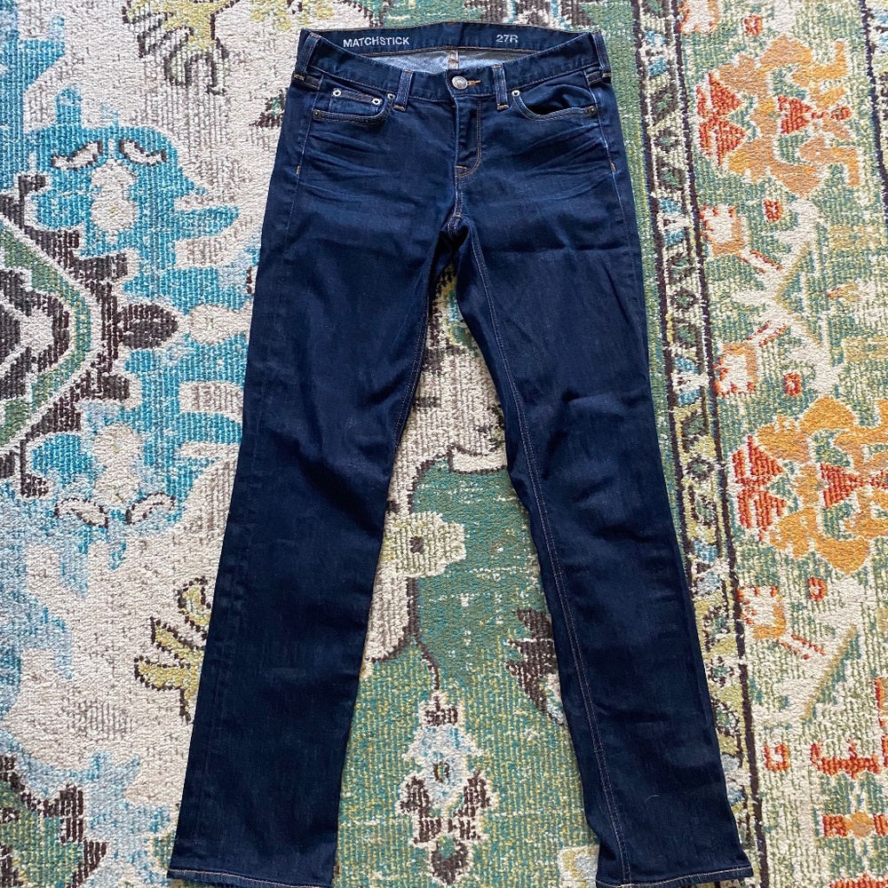 JCrew dark blue Matchstick jeans